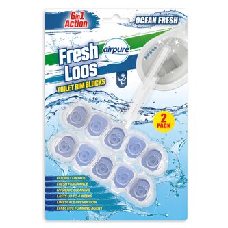 Airpure Fresh Loos závěs do WC Ocean Fresh 2ks Airpure Fresh Loos závěs do WC Ocean Fresh 2ks