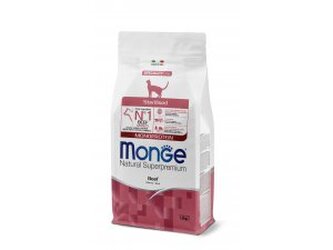 MONGE Cat Monoprotein Adult STERILISED Hovězí 38/11,5   1,5kg