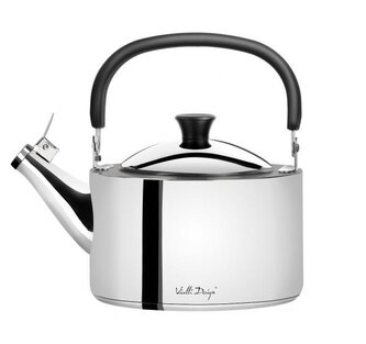 Vialli Design Čajová konvice s píšťalkou,1,5l, leštěná ocel, DIAMANTE 27848