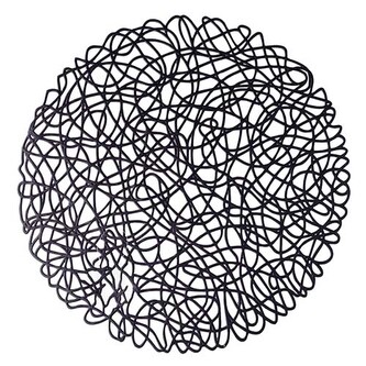 PODLOŽKA NA STŮL PVC NEKLASICKÝ SPOJ STŘEDNÍ 38CM ČERNÁ