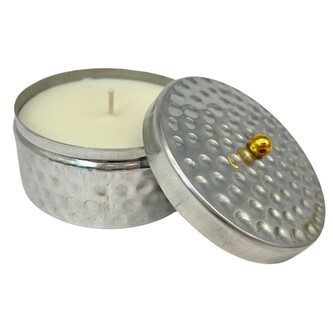 ARÔME Svíčka 85g, v kovu Stříbrná, Vanilka