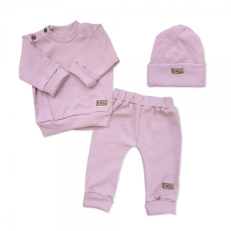 Žebrovaná rostoucí 3D sada, bavlna, Lovely One, růžová, vel. 68/74; 68/74 (6-9m)