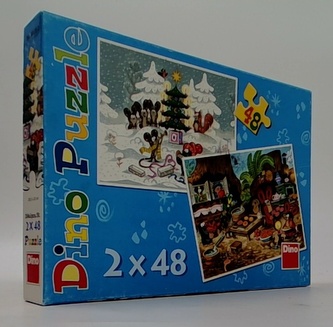 Dino puzzle 2x48: Krtek a přátelé