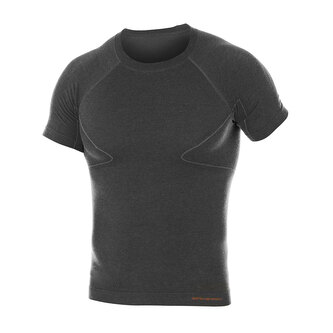 Brubeck - Koszulka termoaktywna z krótkim rękawem Active Wool Merino - Grafitowa - SS11710 - XXL