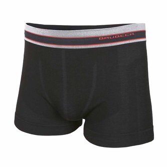 Brubeck - Bokserki męskie Active Wool Merino - Czarne - BX10870 - L