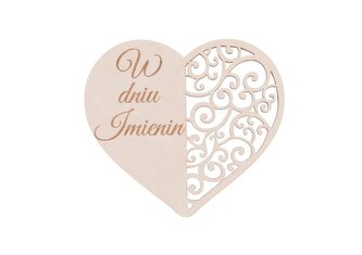 Drewniany napis - W dniu imienin 5szt biały Drewniany napis - W dniu imienin 5szt biały