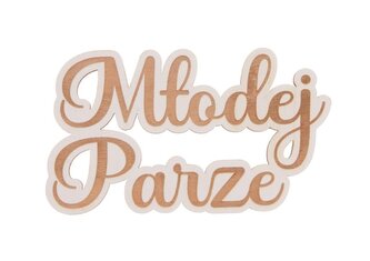 Drewniany napis - Młodej parze 5szt biały Drewniany napis - Młodej parze 5szt biały