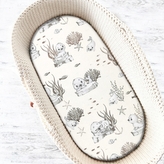 Dětské bavlněné prostěradlo do kočárku, koše, Lachtánek - béžové; 90x40