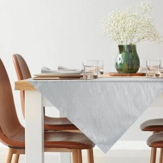 Vánoční ubrus na stůl SILVER stříbrná 85x85 cm Mybesthome