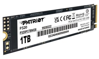 PATRIOT P320 1TB SSD / Interní / M.2 PCIe Gen3 x4 NVMe 1.3 / 2280 PATRIOT P320 1TB SSD / Interní / M.2 PCIe Gen3 x4 NVMe 1.3 / 2280