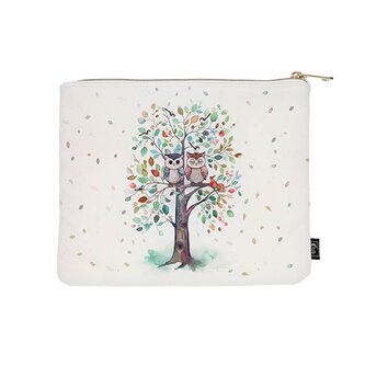 Pouzdro ploché se zipem popruhem na ruku POPLA59G01 BUG ART SOVY KIUB