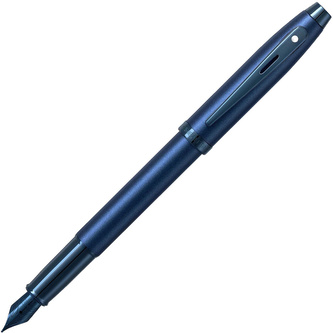Sheaffer, Plnicí pero Sheaffer 100, (M) střední, satin blue with lacquer, PVD blue