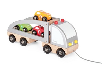 Dřevěný kamion s auty, Janod