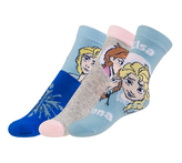 Ponožky dětské Frozen 2 - sada 3 páry - růžová, modrá, šedá - 23-26
