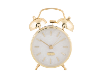 Designový budík 6009GD Karlsson 12cm