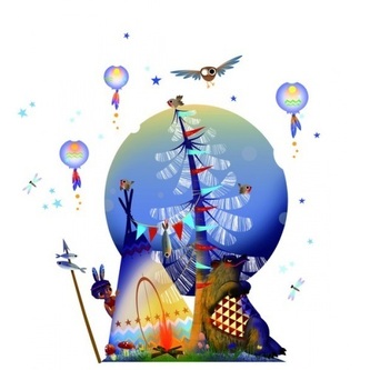 Nástěnný dětský metr Totem, Janod