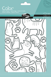 Sada samolepek k vybarvení Kočky a psi, Maildor