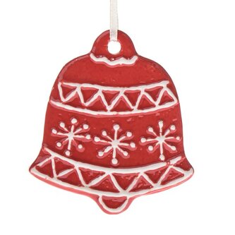 Keramická závěsná dekorace - zvonek, 6/192