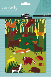 Sada filcových samolepek Zvířátka v lese, Maildor