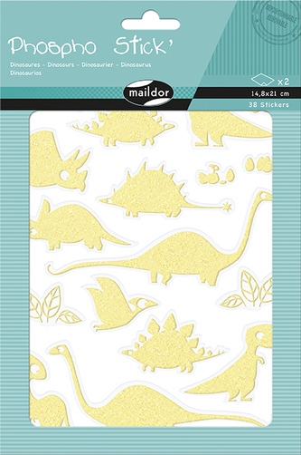 Sada svítících samolepek Dinosauři, Maildor