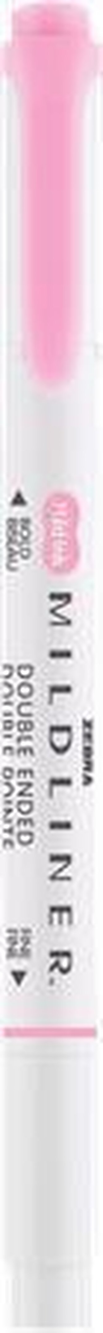 Oboustranný zvýrazňovač "Mildliner Fluorescent", růžová, 1,4 - 4 mm, ZEBRA 78170