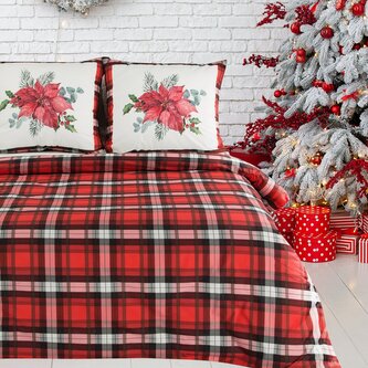 Vánoční povlečení 100% bavlna AGNAR 1x 140x200 cm, 1x povlak 70x80 cm MyBestHome