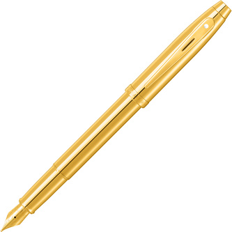 Sheaffer, Plnicí pero Sheaffer 100, (M) střední, glossy gold PVD