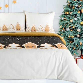 Vánoční povlečení 100% bavlna ASTRIDA 1x 220x200 cm, 2x povlak 70x80 cm francouzské povlečení MyBestHome