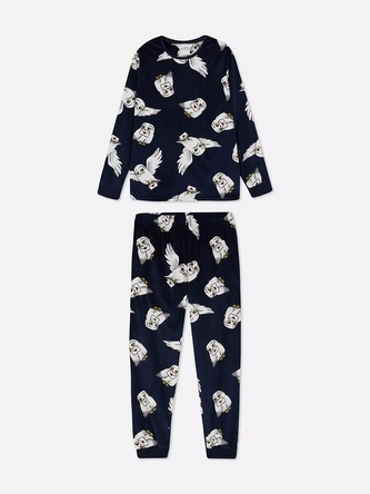 Pyžamo dámské modré s Hedvikou, Harry Potter Velikost: L