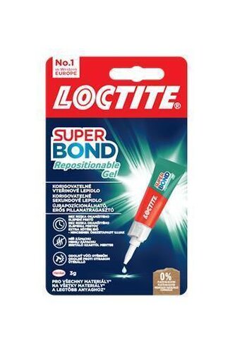 Vteřinové lepidlo "Loctite Super Bond Repositionable Gel", gel, 3g, HENKEL 2943110