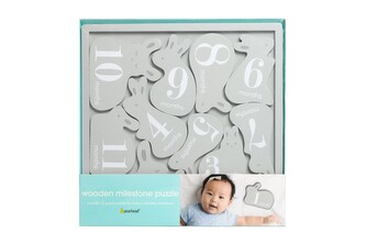 Dřevěné milníkové puzzle Zajíčci, Pearhead