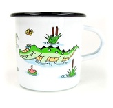KROKODÝL - smaltovaný hrnek průměr 7 cm