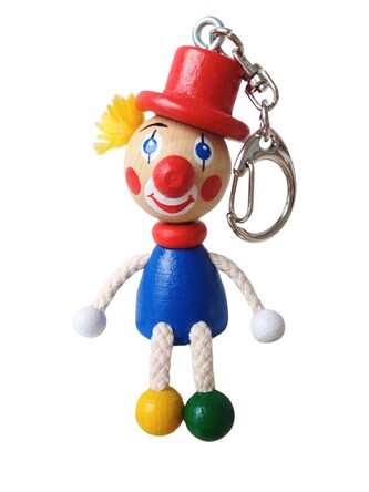 KLAUN - dřevěná klíčenka