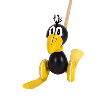 Havran na tyči - Strkací hračka pro děti