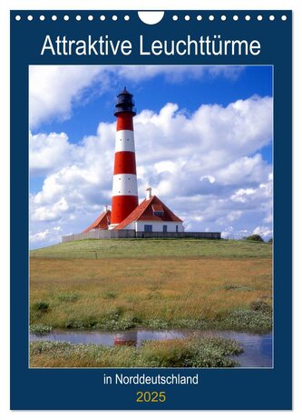 Attraktive Leuchttürme (Wandkalender 2025 DIN A4 hoch), CALVENDO Monatskalender