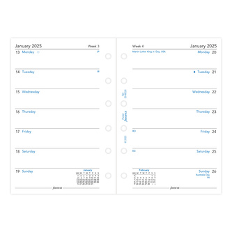 Filofax, Kalendář 2025 kapesní, týden/1 strana, AJ