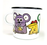 MYŠKA - smaltovaný hrnek průměr 7 cm