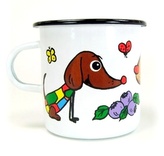 PEJSEK - smaltovaný hrnek průměr 7 cm