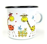 ŽIRAFA - smaltovaný hrnek průměr 7 cm