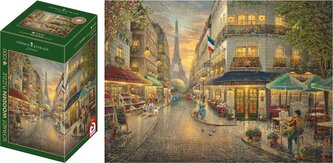 SCHMIDT Dřevěné puzzle Pařížská kavárna 1000 dílků