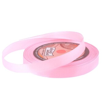 Stuha saténová 12 mm/32 m - světle růžová