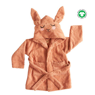 Dětský froté župan s kapucí z organické bavlny Králík Roommate 3-4 roky
