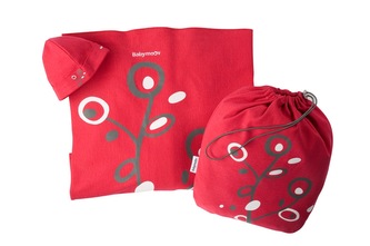 Šátek na nošení miminka s čepičkou a taškou - červený