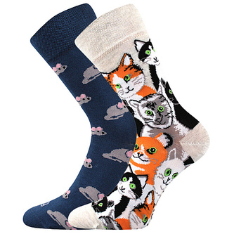 Lonka® ponožky Doble Sólo 25/kočky 39-42 (26-28) 3 páry