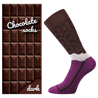 Dámské ponožky Lonka vysoké vícebarevné (Chocolate-dark) M