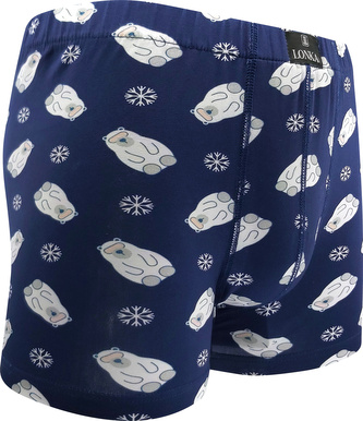 Lonka® boxerky Kevin IMAGE medvědi a vločky M 1 ks