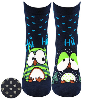 Boma® ponožky Pruhana ABS 12 tm.modrá 39-42 (26-28) 3 páry