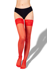 Lady B samodržící punčochy LADY hold-ups 20 DEN red S/155-165 1 pár