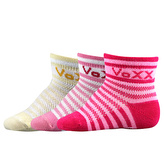 VoXX® ponožky Fredíček pruh holka 11-13 (7-9) 3 páry