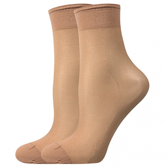 Lady B ponožky NYLON socks 20 DEN / 2 páry beige uni 6 ks